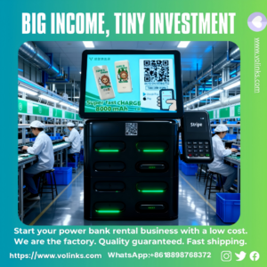 8-slots shared power bank station with LED display Screen