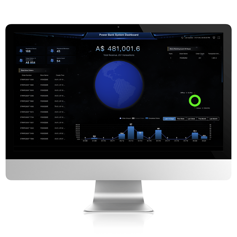 VSCHARGE shared power bank stations Softwre