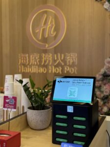 Vscharge customer shared power bank staion in hotel