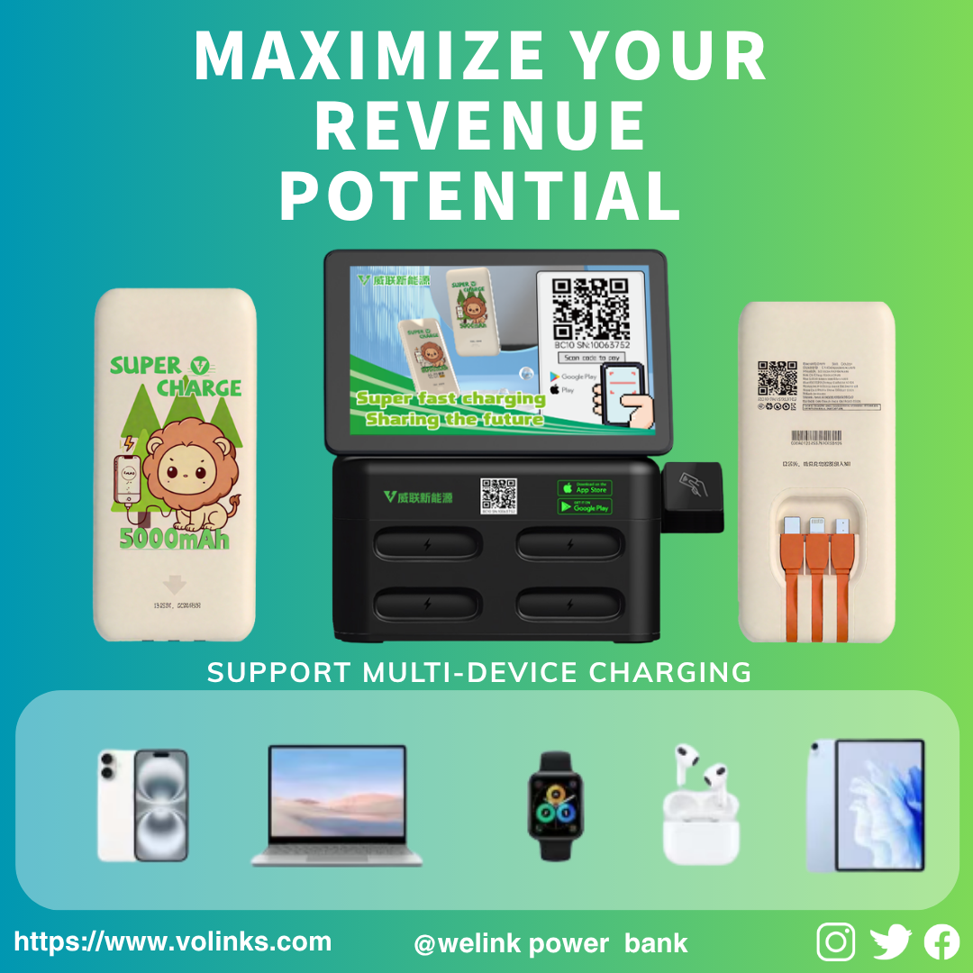 WeLink Shared Power Bank Standby Power Only 0.26kWh/Day – $13 Annual Electricity Cost, 35% Less Than Competitors