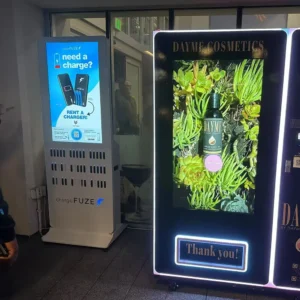 Shared Power Bank Station for North American Market Shared power bank station installed in a retail store