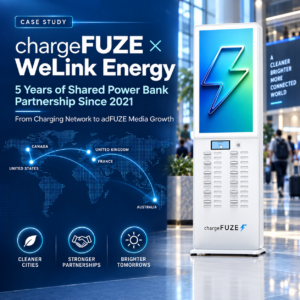 chargeFUZE Partnership Shared Power Bank Station